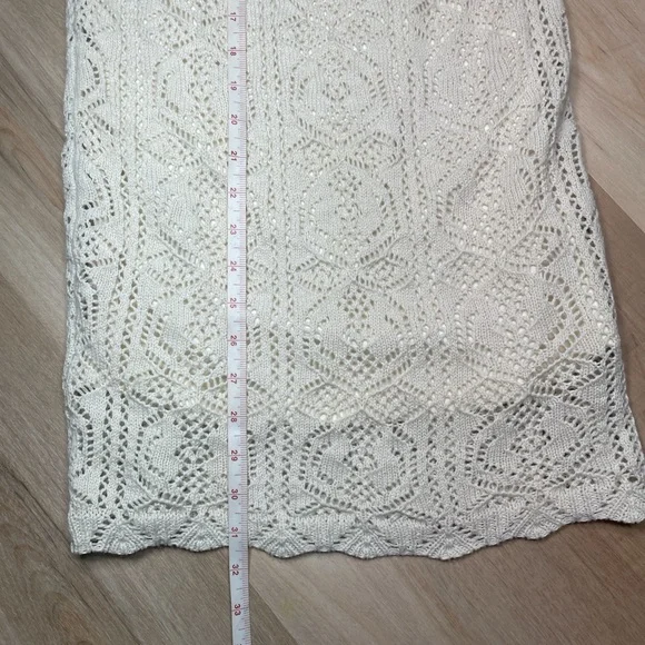 Freshman 1996 Boho Crochet Knit Two Piece Set Western Festival Crop Top Skirt - Picture 4 of 4